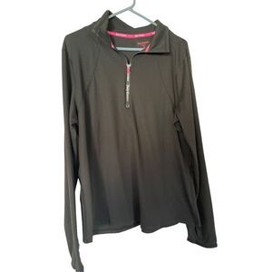 Juicy Couture Women's Black Premium Tech Logo Half Zip Sweatshirt Size XXL